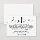 D'accompagnement Carte d'information Rustic Mariage Directions (Devant / Derrière)