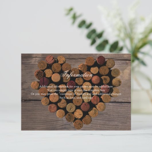 D'accompagnement Carte d'information rustique no 2 (Debout devant)