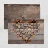 D'accompagnement Carte d'information rustique Wine Cork (Devant / Derrière)