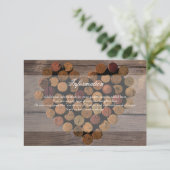 D'accompagnement Carte d'information rustique Wine Cork (Debout devant)
