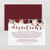 D'accompagnement Carte d'information sur la direction des Mariages  (Devant / Derrière)