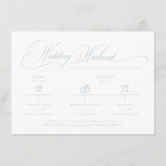 D'accompagnement Carte d'information sur le mariage au monogramme b (Devant)