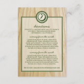 D'accompagnement Carte d'information sur le Mariage et le flambage  (Dos)