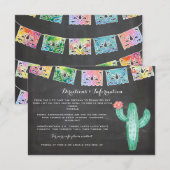 D'accompagnement Carte d'information sur les cactus d'aquarelle Mar (Devant / Derrière)