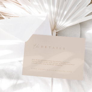 D'accompagnement Carte d'information sur les détails du mariage min