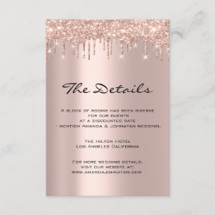 D'accompagnement Carte d'information sur les détails du mariage Nav