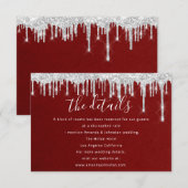 D'accompagnement Carte d'information sur les détails du mariage rou (Devant / Derrière)