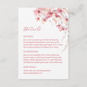D'accompagnement Carte d'information sur les fleurs sauvages boho r