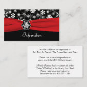 D'accompagnement Carte d'information sur les flocons de neige noirs (Devant / Derrière)