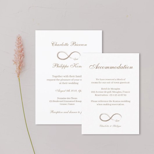 D'accompagnement Carte d'information sur l'hôtel pour mariage avec 