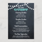 D'accompagnement Carte d'information Turquoise Mariage (Devant)