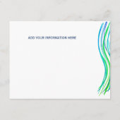 D'accompagnement Carte d'information verte Bar Mitzvah Neon (Dos)