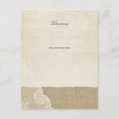 D'accompagnement Carte d'information vintage Lace et Burlap (Dos)