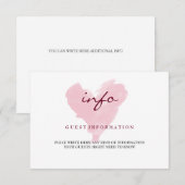 D'accompagnement Carte d'informations client Watercolor (Devant / Derrière)