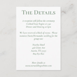 D'accompagnement Carte d'informations sur la floraison de la broche