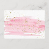 D'accompagnement Carte d'informations sur le Mariage Aquarelle rose (Dos)