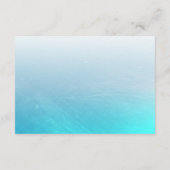 D'accompagnement Carte d'informations sur le Mariage bleu Aqua (Dos)