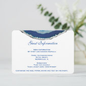 D'accompagnement Carte d'informations sur le Mariage bleu marine | (Debout devant)