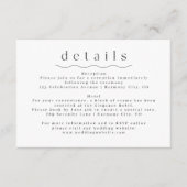 D'accompagnement Carte d'informations sur le Mariage Boho Simple (Devant)