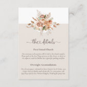 D'accompagnement Carte d'informations sur le Mariage de fleurs de t (Devant)