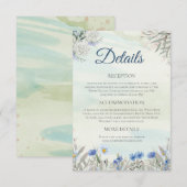 D'accompagnement Carte d'informations sur le Mariage Fleur sauvage (Devant / Derrière)