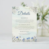 D'accompagnement Carte d'informations sur le Mariage Fleur sauvage (Debout devant)