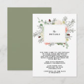 D'accompagnement carte d'informations sur le mariage floral boho (Devant / Derrière)