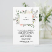 D'accompagnement carte d'informations sur le mariage floral boho (Debout devant)