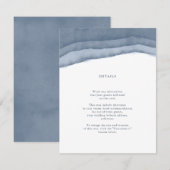 D'accompagnement Carte d'insertion aquarelle dégradé bleu ardoise p (Devant / Derrière)