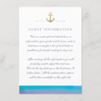 Carte d'insertion couleur bleu marine blanche
