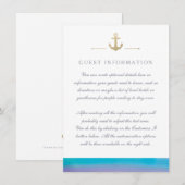 D'accompagnement Carte d'insertion couleur bleu marine blanche (Devant / Derrière)