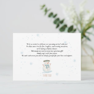 D'accompagnement Carte d'insertion d'affichage de douches Snowman m