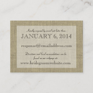 D'accompagnement Carte d'insertion d'apparence de Burlap