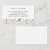 D'accompagnement Carte d'insertion de Baby shower d'affichage fleur (Devant / Derrière)