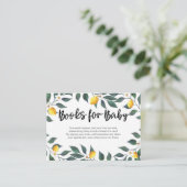 D'accompagnement Carte d'insertion de Baby shower feuille citron (Debout devant)