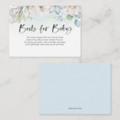 D'accompagnement Carte d'insertion de Baby shower floral d'hiver (Devant / Derrière)