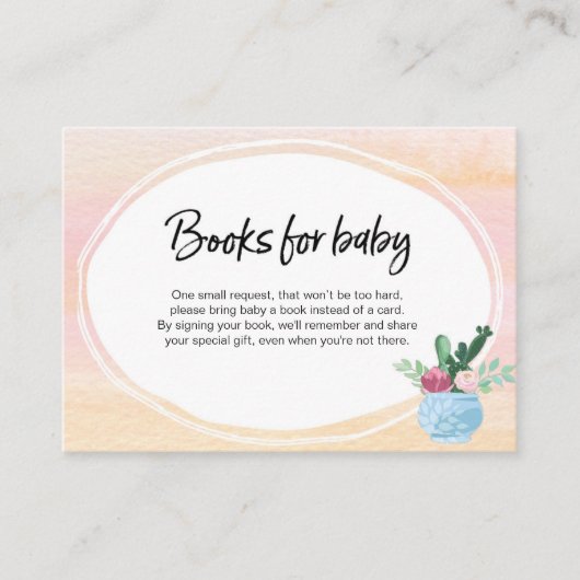 D'accompagnement Carte d'insertion de Baby shower rose pastel (Devant)