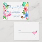 D'accompagnement Carte d'insertion de baby shower tropical de tombo (Devant / Derrière)