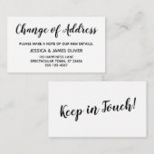 D'accompagnement Carte d'insertion de changement d'adresse élégante (Devant / Derrière)