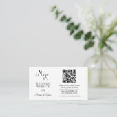D'accompagnement Carte d'insertion de code QR du site web mariage (Debout devant)