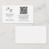 D'accompagnement Carte d'insertion de code QR du site web mariage (Devant / Derrière)