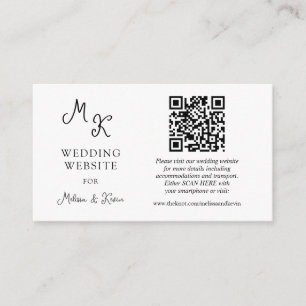 D'accompagnement Carte d'insertion de code QR du site web mariage