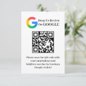 D'accompagnement Carte d'insertion de code QR pour avis Google Clie (Debout devant)