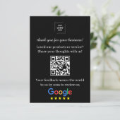D'accompagnement Carte d'insertion de code QR pour les avis Google (Debout devant)