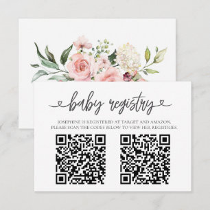 D'accompagnement Carte d'insertion de code QR pour liste de naissan