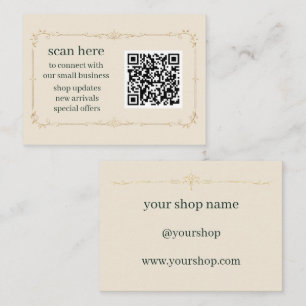 D'accompagnement Carte d'insertion de code QR pour petites entrepri