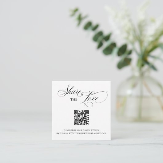 D'accompagnement Carte d'insertion de code QR 'Wedding Share The Lo (Debout devant)