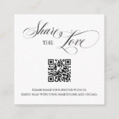 D'accompagnement Carte d'insertion de code QR 'Wedding Share The Lo (Devant)