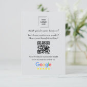 D'accompagnement Carte d'insertion de commentaires clients QR Googl (Debout devant)