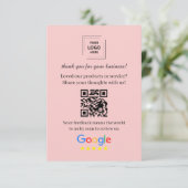 D'accompagnement Carte d'insertion de commentaires clients QR Googl (Debout devant)